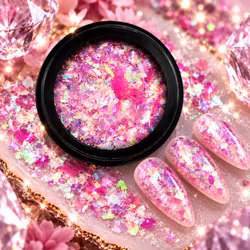 Perfect Nails Color Magic Flakes Pink