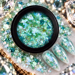 Perfect Nails Color Magic Flakes Grønn