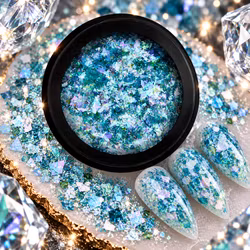 Perfect Nails Color Magic Flakes Blå