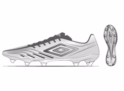 UMBRO Tocco VI Pro FG Vit Fotbollsko fasta dobbar