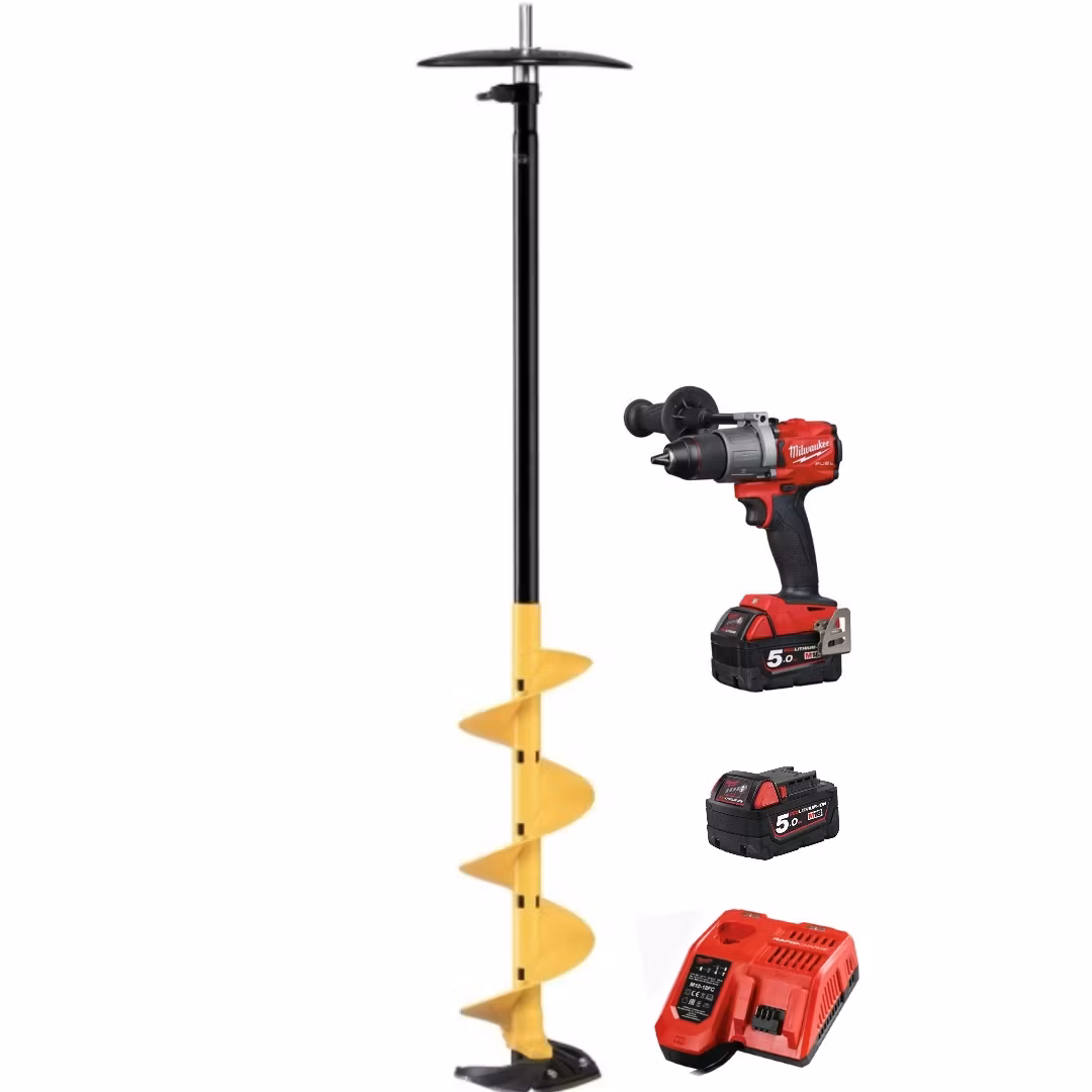 Ice drill package Mora Icebee + 18v Milwaukee drill and adapter