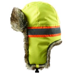 Hat Flaps Reflective Yellow
