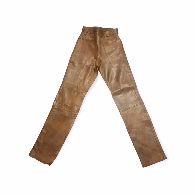 Women's Leather Pants, Brown Leather