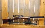 Kombigevär Merkel Mod 210E, Kal 12/6,5x57R, Hakmontage, Kikarsikte och vapenkoffert
