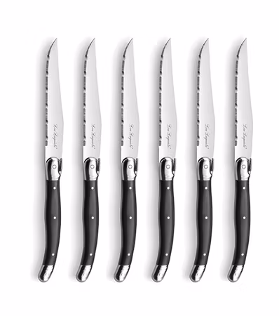 Tradition Grillknivar i trävblock 6-p Antracit