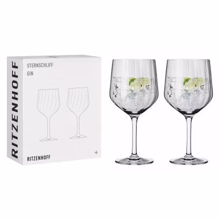 Sternschliff Gin & Tonicglas på fot 2-p