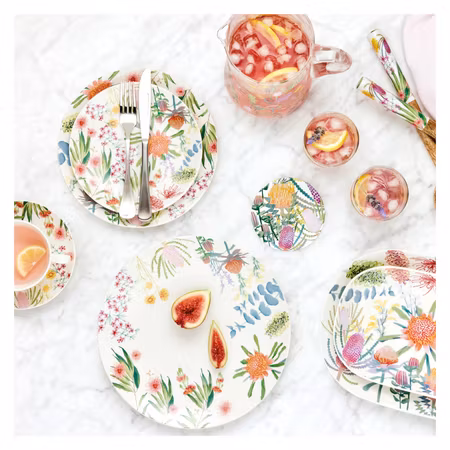 Glasunderlägg Native Blooms 4-p