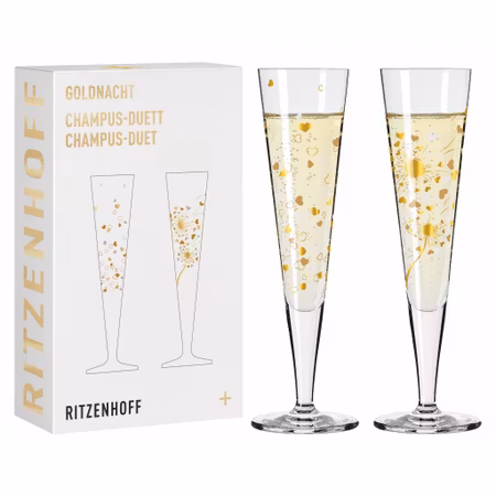 Goldnacht Champagneglas 2-p 2024