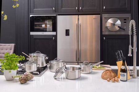 Pearl 5-dels kastrullset med lock