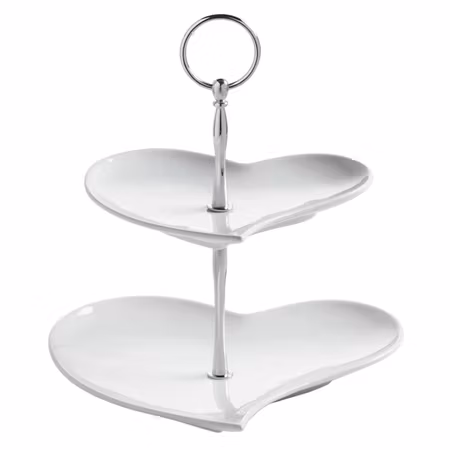 Tårtfat Heart 2-vån