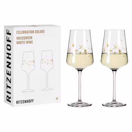 Celebration Deluxe Vitvinsglas Stars 2-p