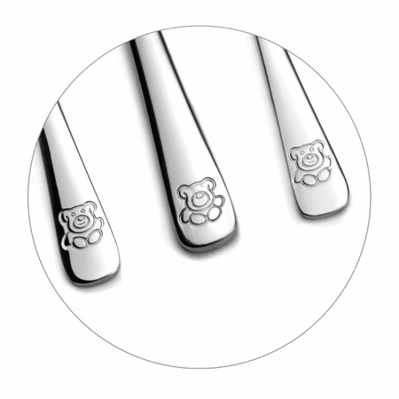 Barnbestick Teddy 4-p 18/10 stål