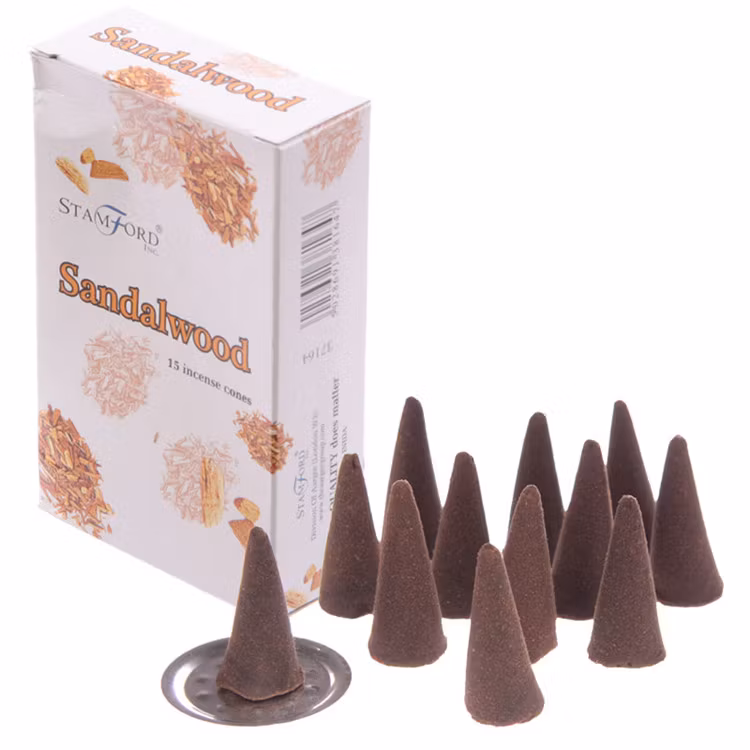 Sandalwood, Sandelträ, rökelsekoner, Stamford