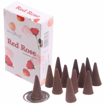 Red Rose, Röd Ros, rökelsekoner, Stamford