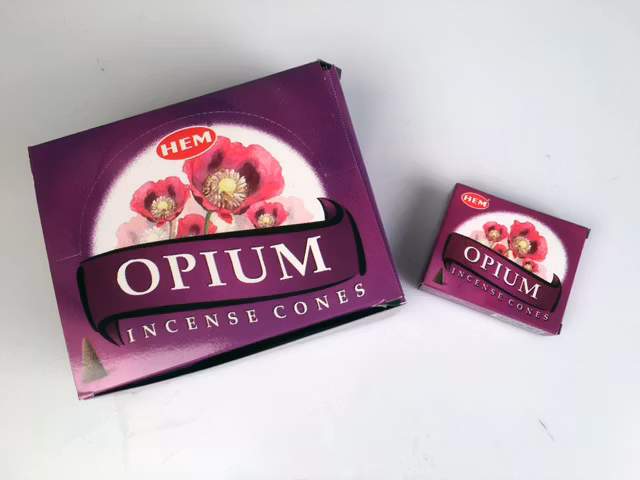 Opium, rökelsekoner, HEM