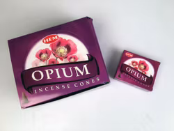 Opium, rökelsekoner, HEM
