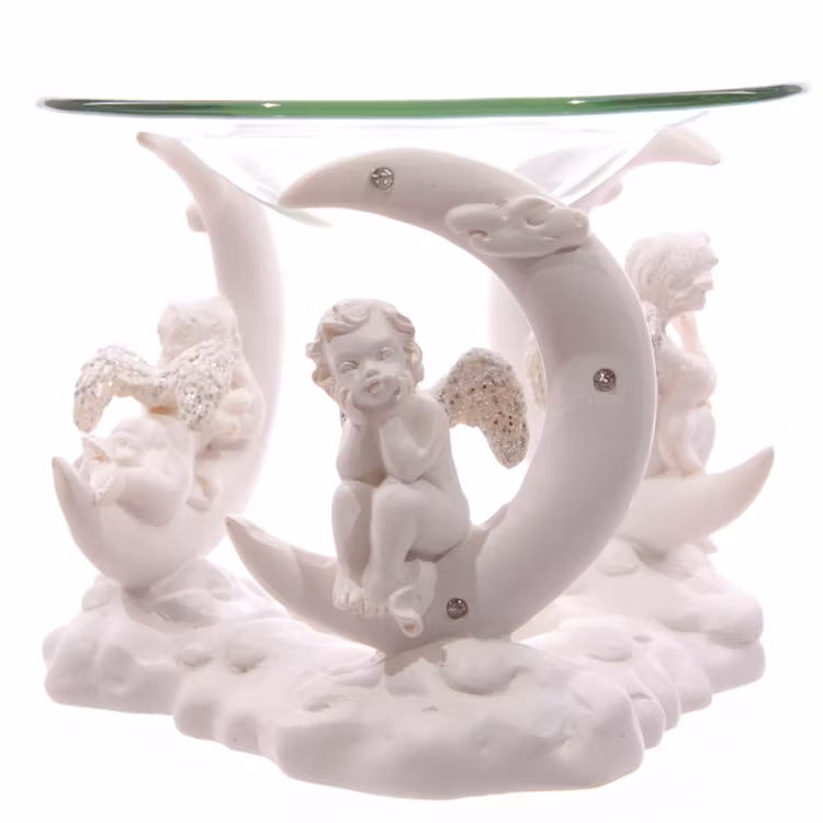 Cheruber med måne, vit