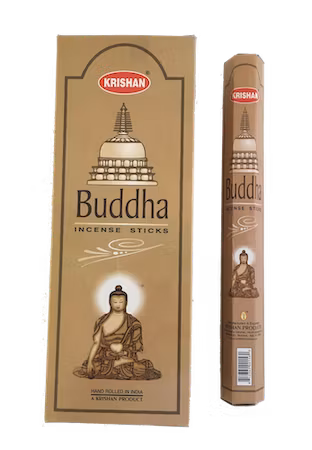 Buddha, rökelse, Krishan