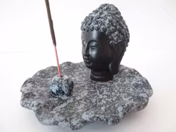 Buddha grå/blå Rökelsehållare