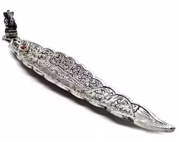 Ganesha Löv metall Rökelsehållare