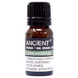 Citrongräs Organic, Lemongrass, Eterisk Olja 10ml, Ancient Wisdom