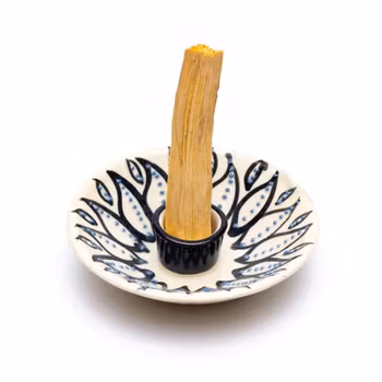 Palo santo rökelsehållare, vit, Keramik