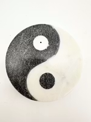 Rund rökelsehållare Yin Yang, Täljsten