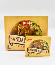 Sandal Vanilla, rökelsekoner, HEM