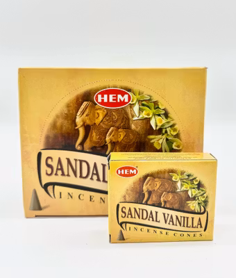 Sandal Vanilla, rökelsekoner, HEM