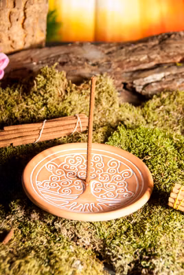 Yggdrasil, Terracotta färg, Rökelsehållare rund