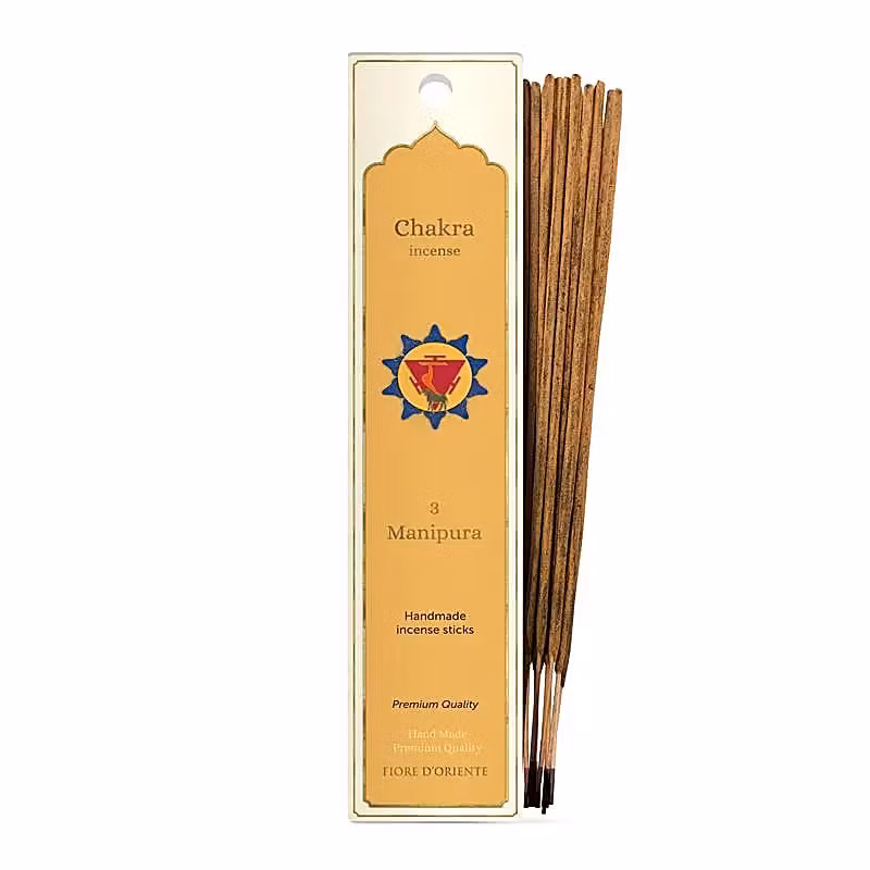 Manipura Chakra nr3, rökelsepinnar, Fiore d'Oriente