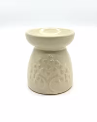 Liten Aromalampa med Trädmotiv, Krämvit Aromalampa