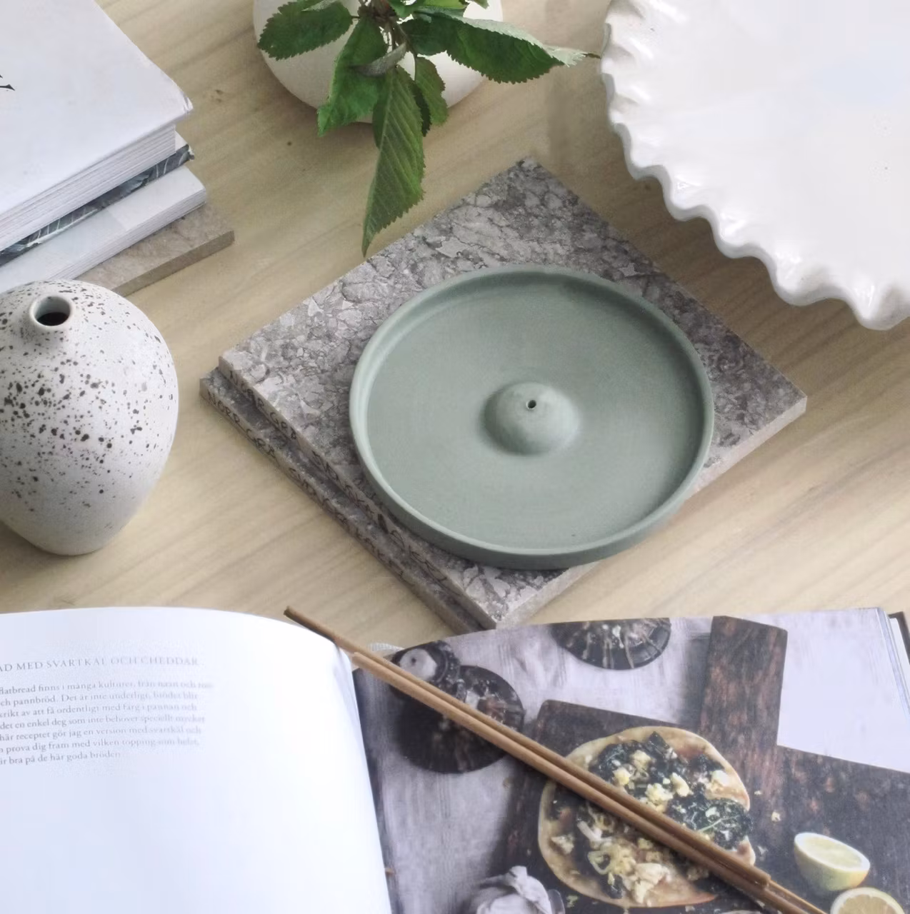 Rökelsefat, Ljusgrön, Klinta