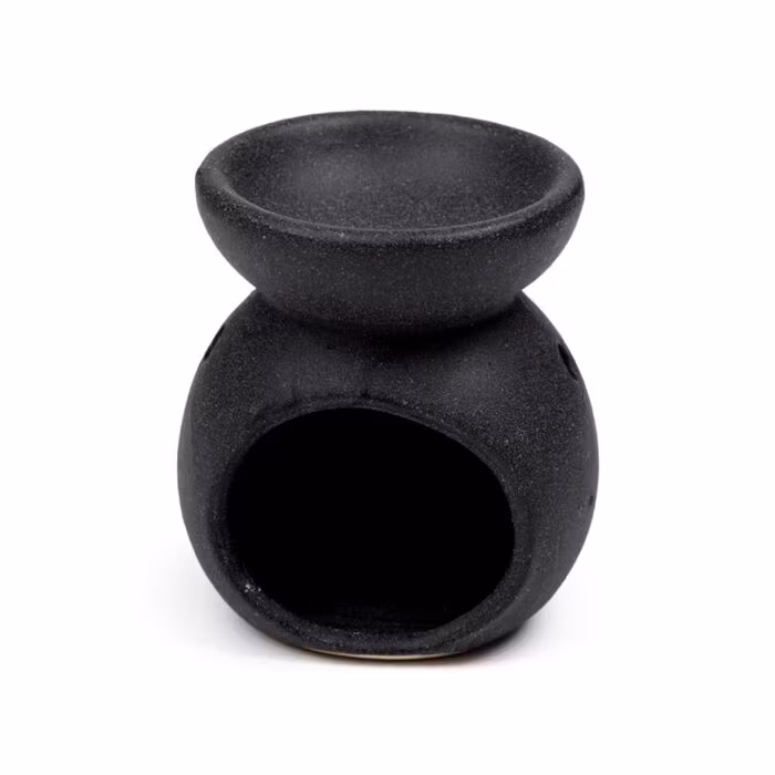 Liten Aromalampa med Spiralmotiv, Svart Aromalampa