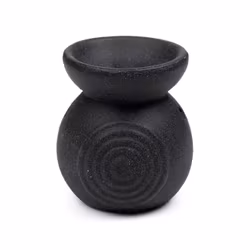 Liten Aromalampa med Spiralmotiv, Svart Aromalampa