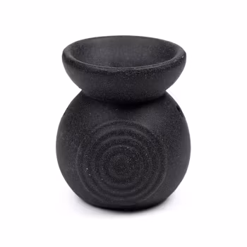 Liten Aromalampa med Spiralmotiv, Svart Aromalampa