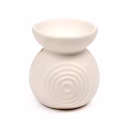 Liten Aromalampa med Spiralmotiv, Vit Aromalampa