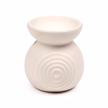 Liten Aromalampa med Spiralmotiv, Vit Aromalampa