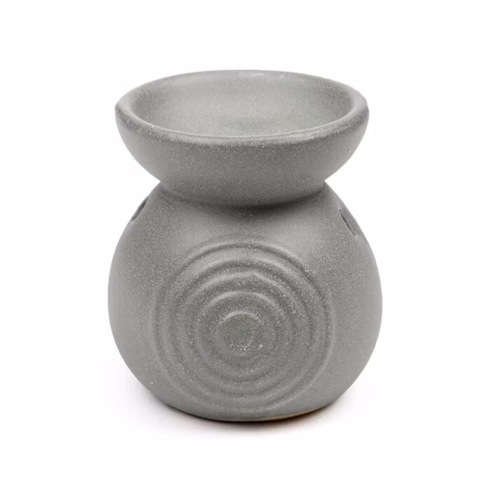 Liten Aromalampa med Spiralmotiv, Grå Aromalampa