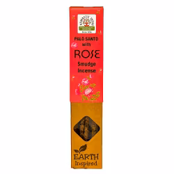 Palo Santo with Rose, Smudge Rökelse, Earth Namaste India
