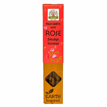 Palo Santo with Rose, Smudge Rökelse, Earth Namaste India