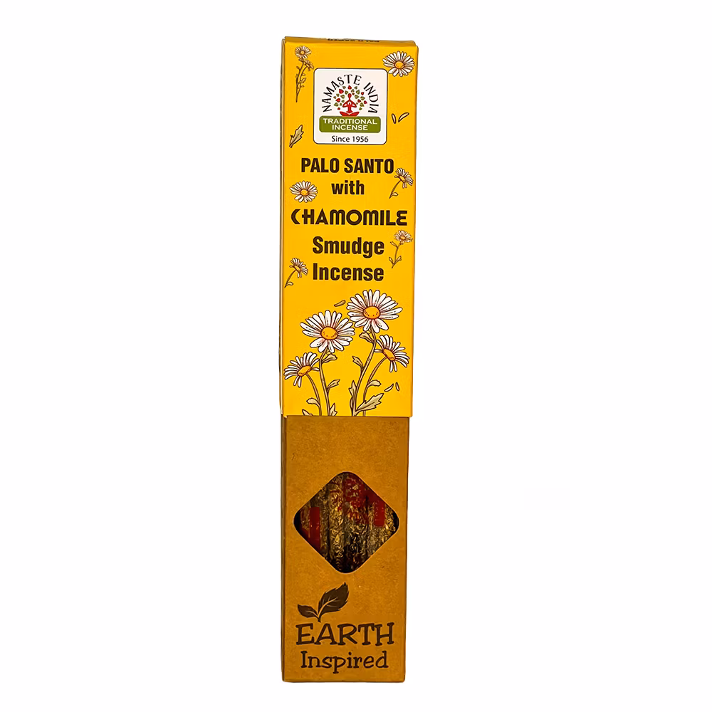 Palo Santo with Chamomile, Smudge Rökelse, Earth Namaste India