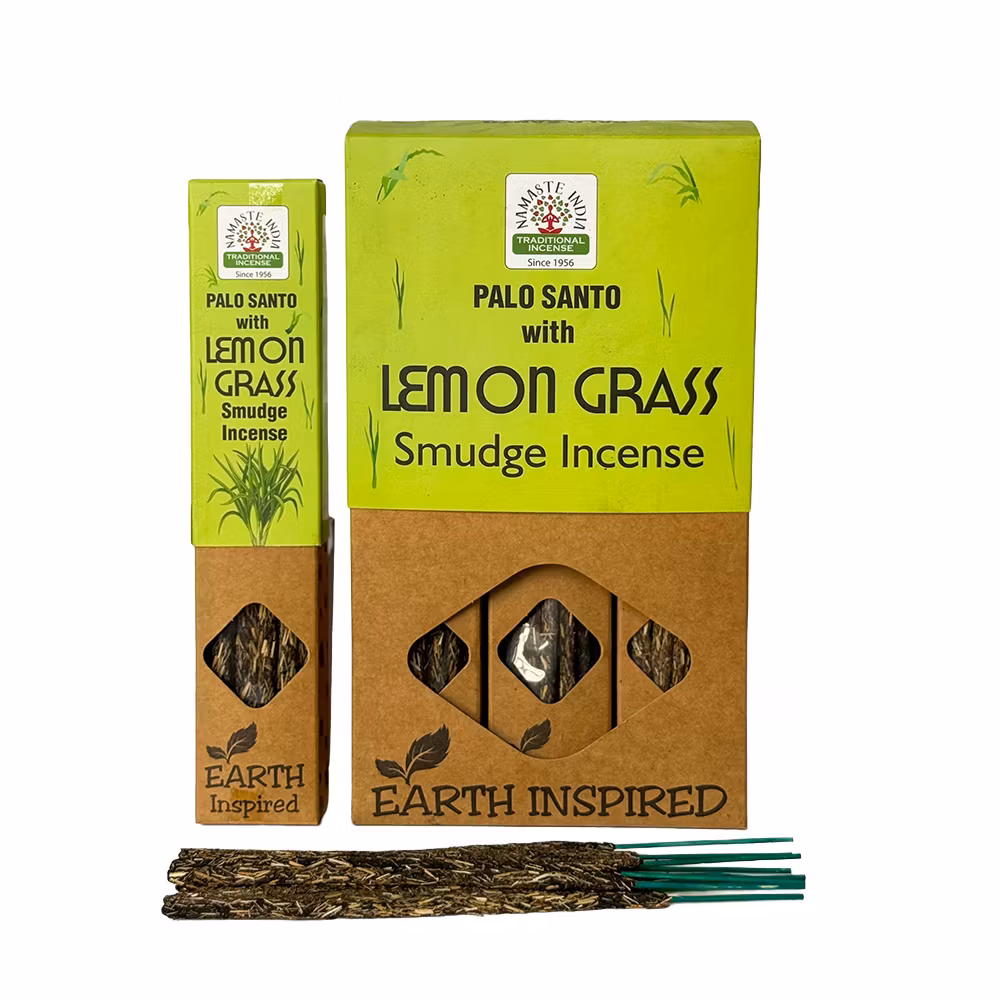 Palo Santo with Lemongrass, Smudge Rökelse, Earth Namaste India