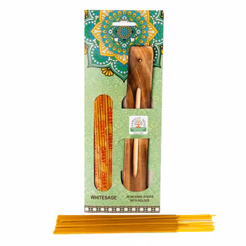 White Sage med rökelsehållare, Namaste India