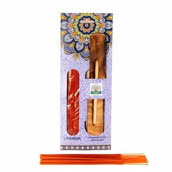 Lavendel med rökelsehållare, Namaste India