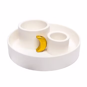 Vit med måne, Rökelsehållare för smudge & palo santo