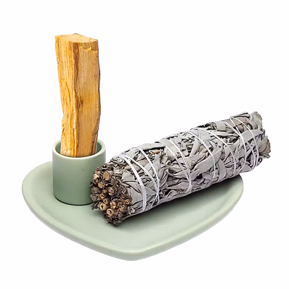 Grönt hjärta, Rökelsehållare för smudge & palo santo