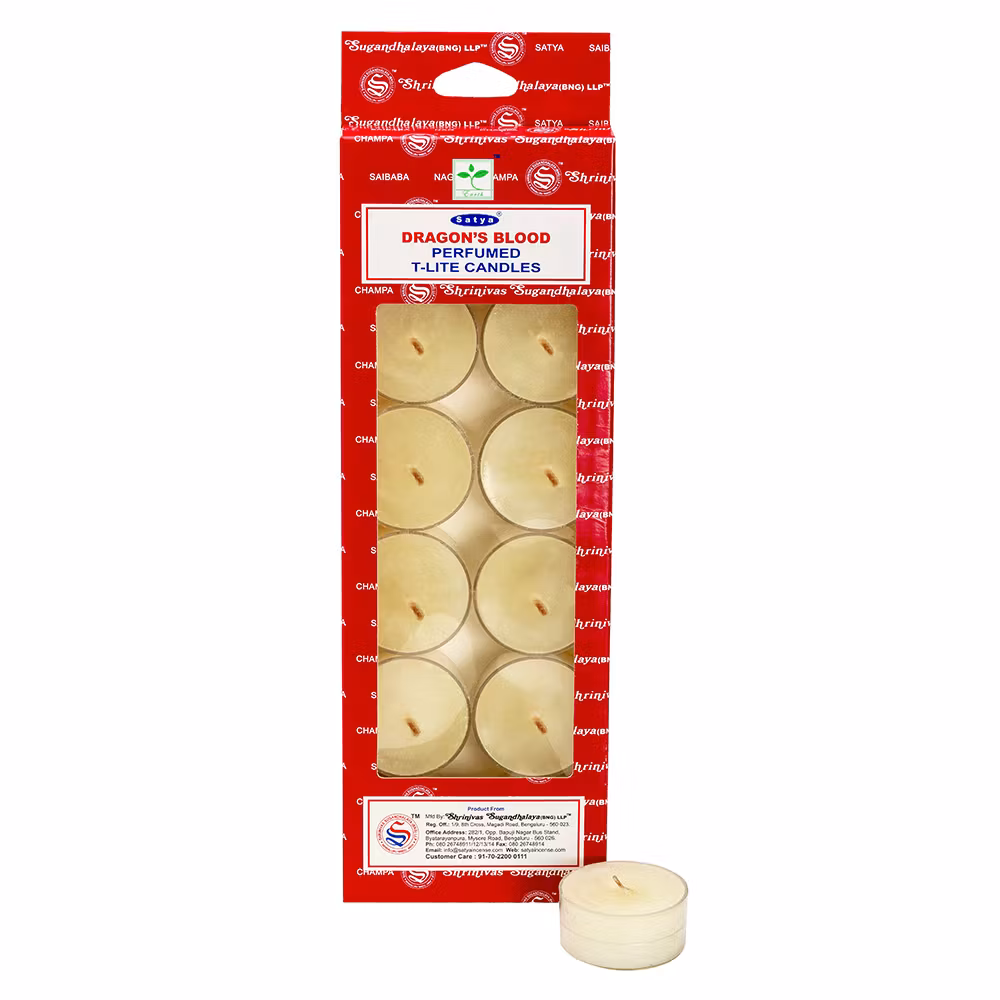 Dragon's blood, 12-pack Värmeljus, Satya