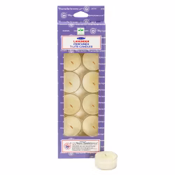 Lavendel, 12-pack Värmeljus, Satya