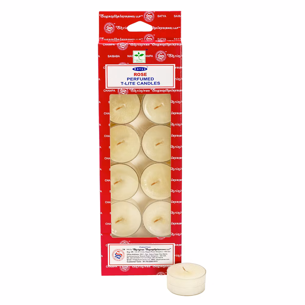 Rose, Ros, 12-pack Värmeljus, Satya